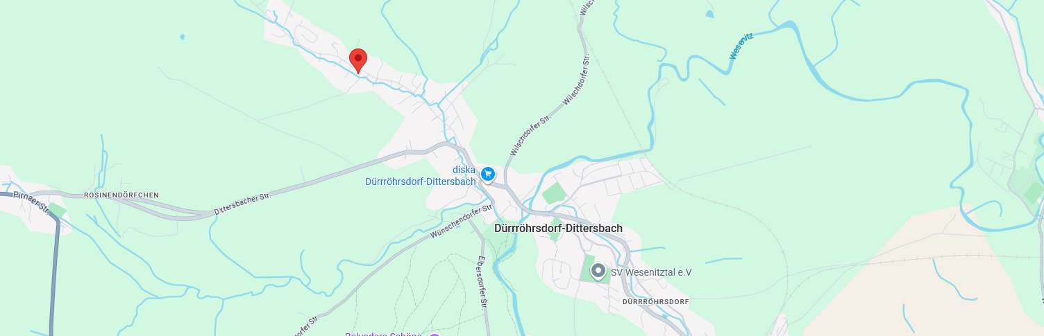 Standort Tischlerei Utke in Dürrröhrsdorf-Dittersbach - Karte